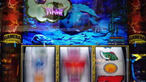 ガメラ2 演出を伴い1確のリーチ目